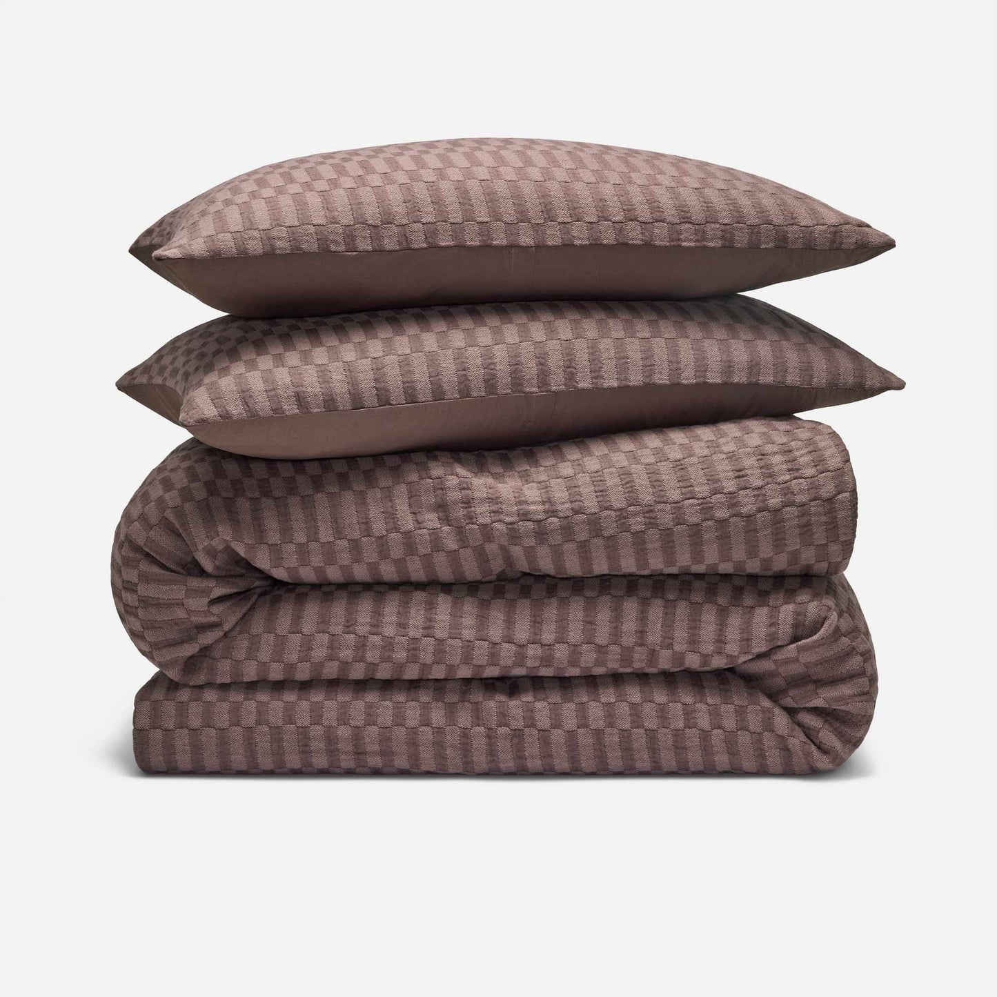Woven Checkerboard Duvet Set