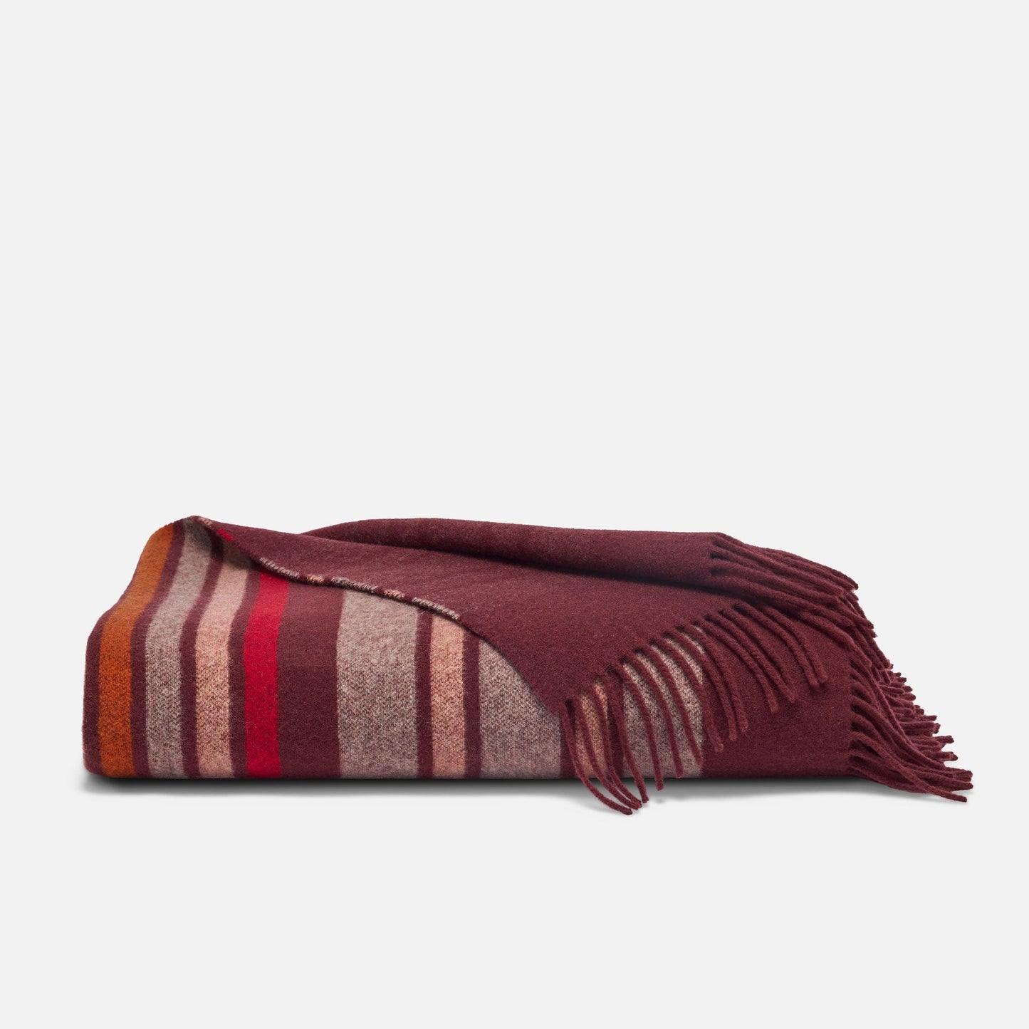 Striped Lambswool Throw Blanket