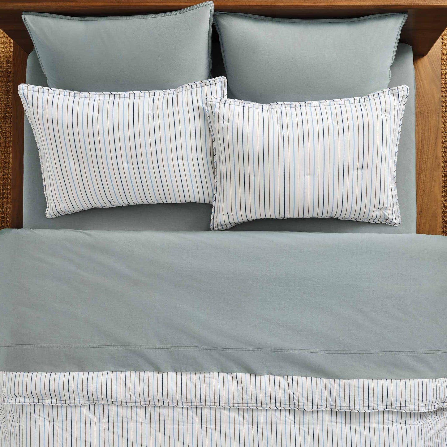 Set of 2 Washed Classic Percale Core Sheet Set Bundle