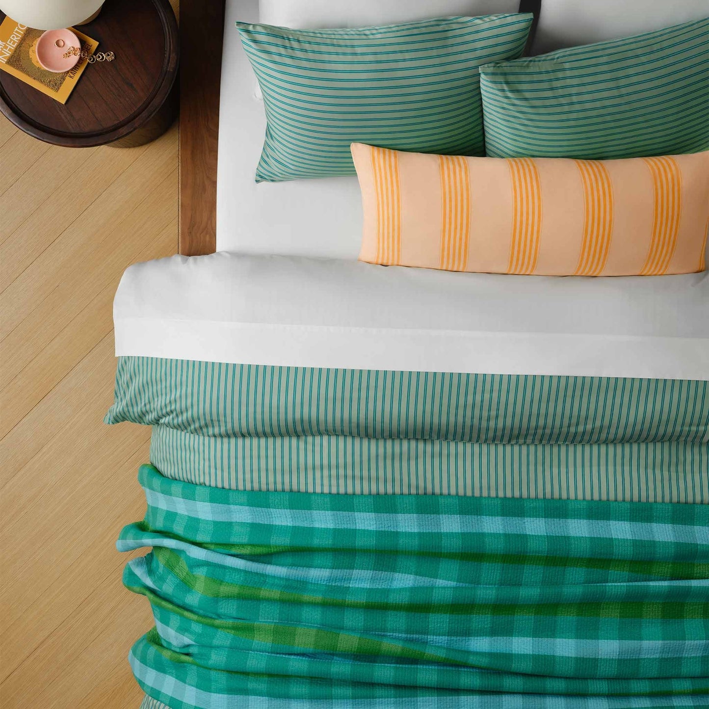 Sunwashed Check Bed Blanket - Last Call