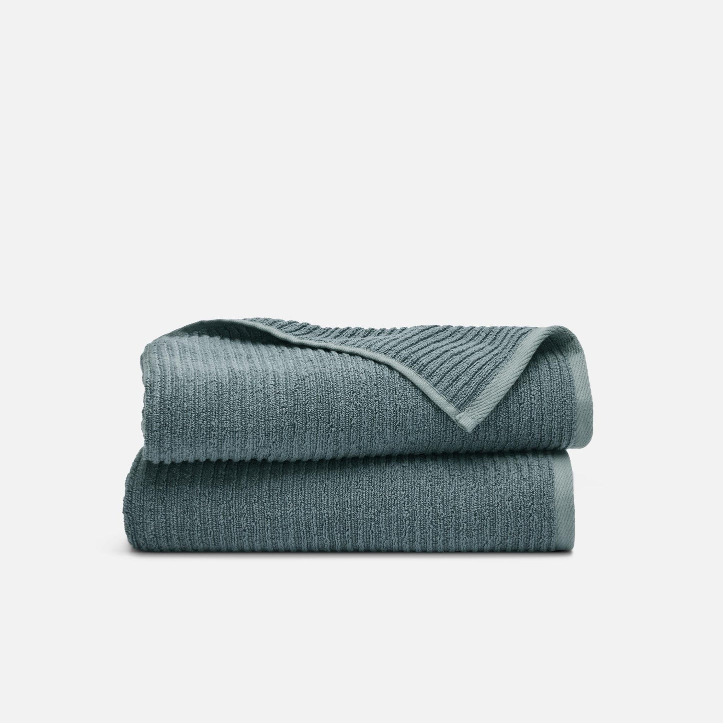 Ribbed Cotton TENCELTM Bath Towels Set of 2