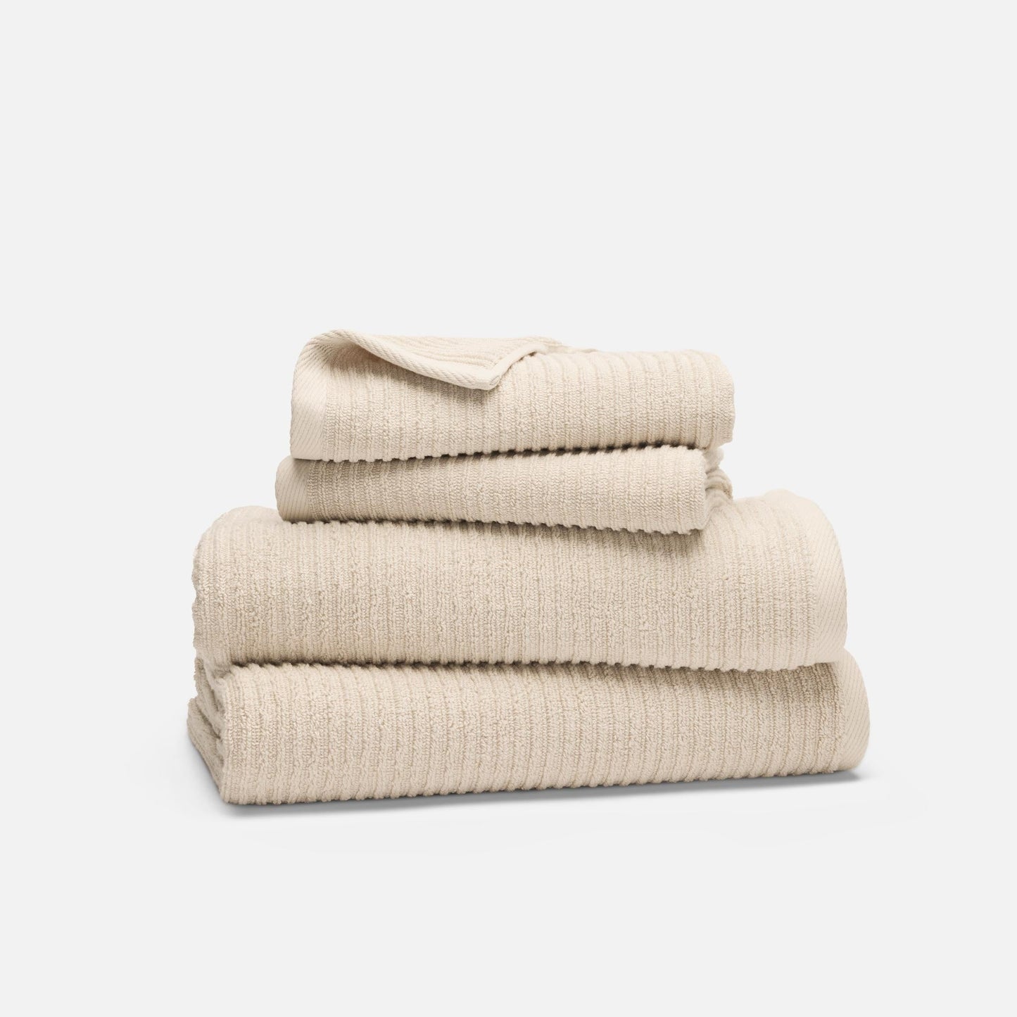 Ribbed Cotton TENCELTM Bath Towel Bundle
