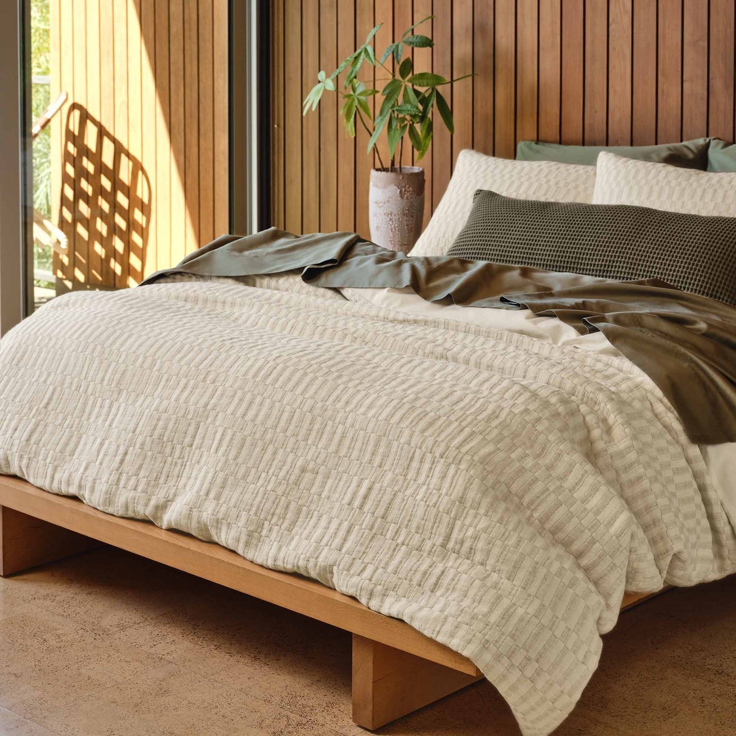 Woven Checkerboard Duvet Cover