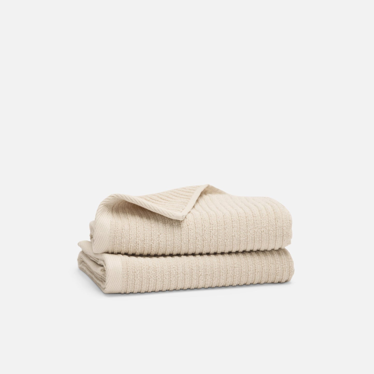 Ribbed Cotton TENCELTM Hand Towels Set of 2