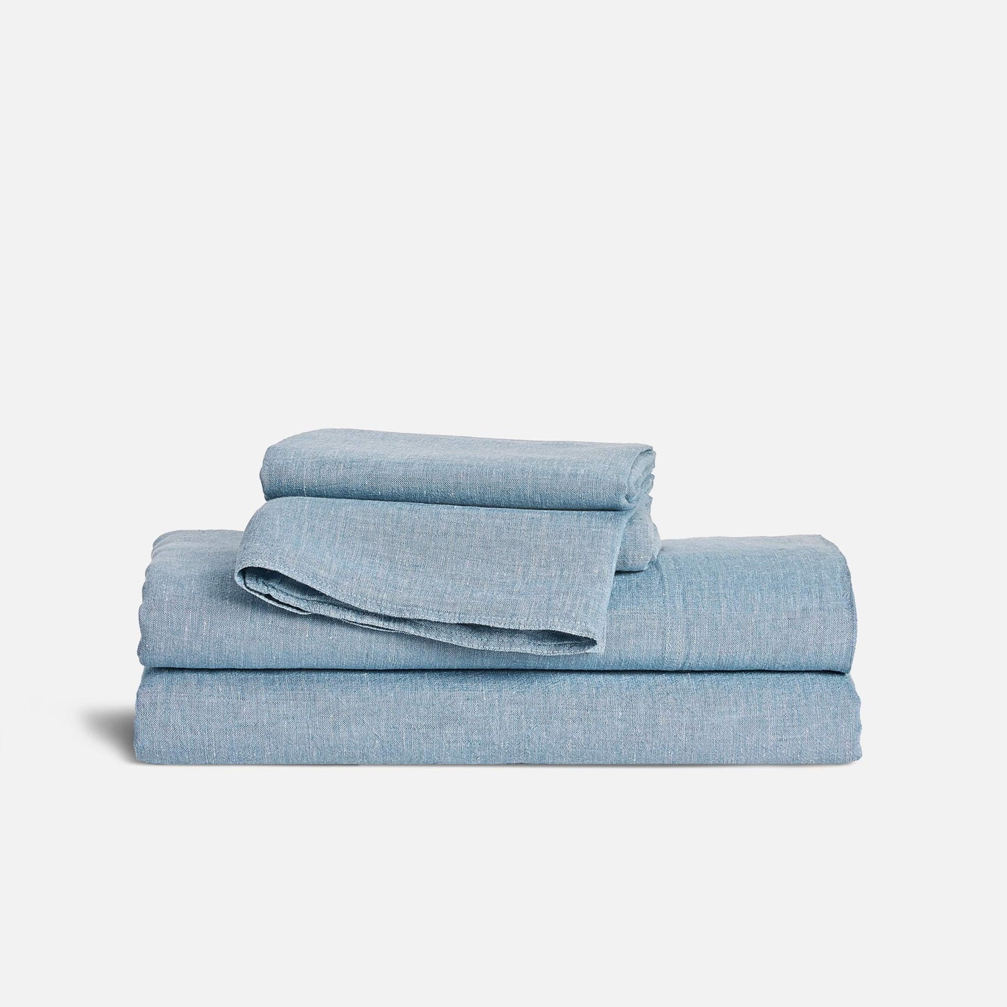 Set of 2 Washed European Linen Core Sheet Set Bundle