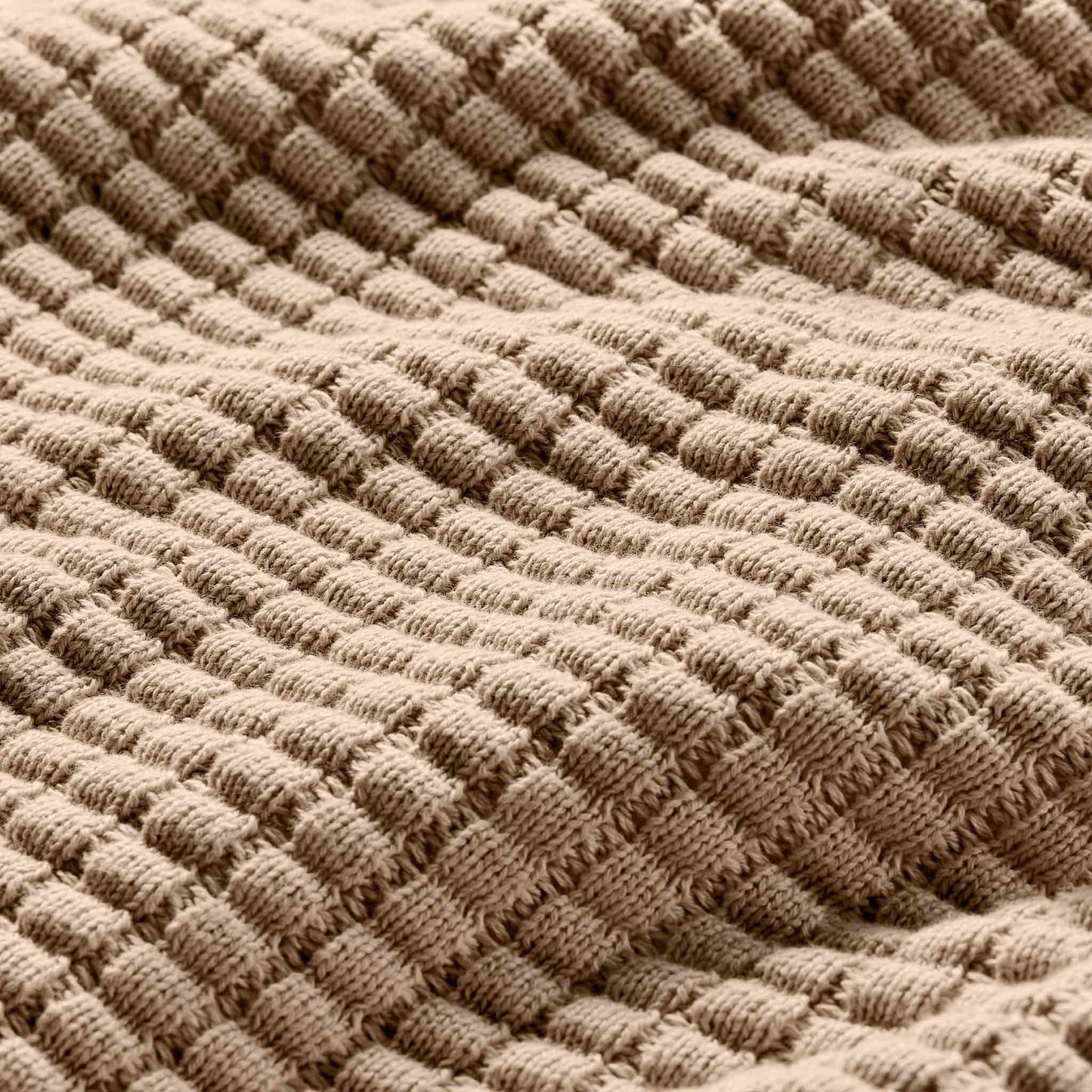 Grid Knit Cotton Throw Blanket - Last Call