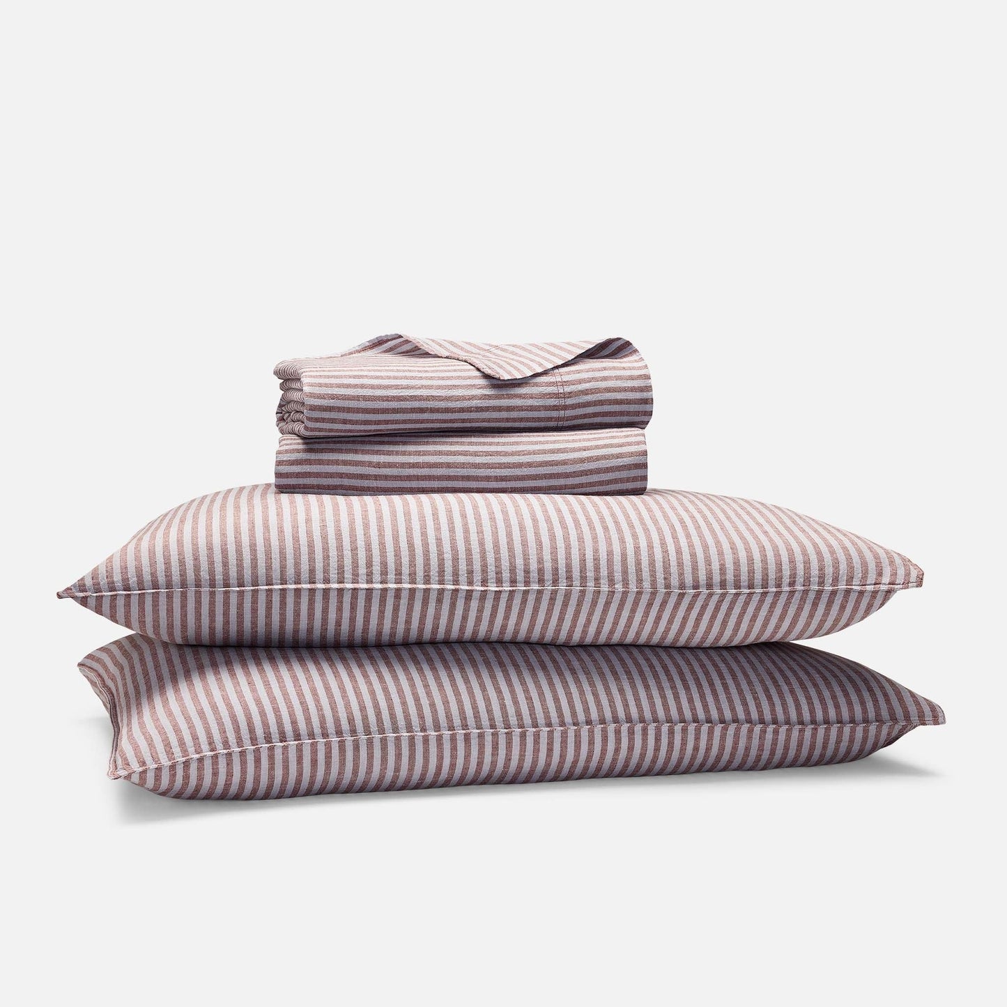 Set of 2 Washed European Linen Core Sheet Set Bundle