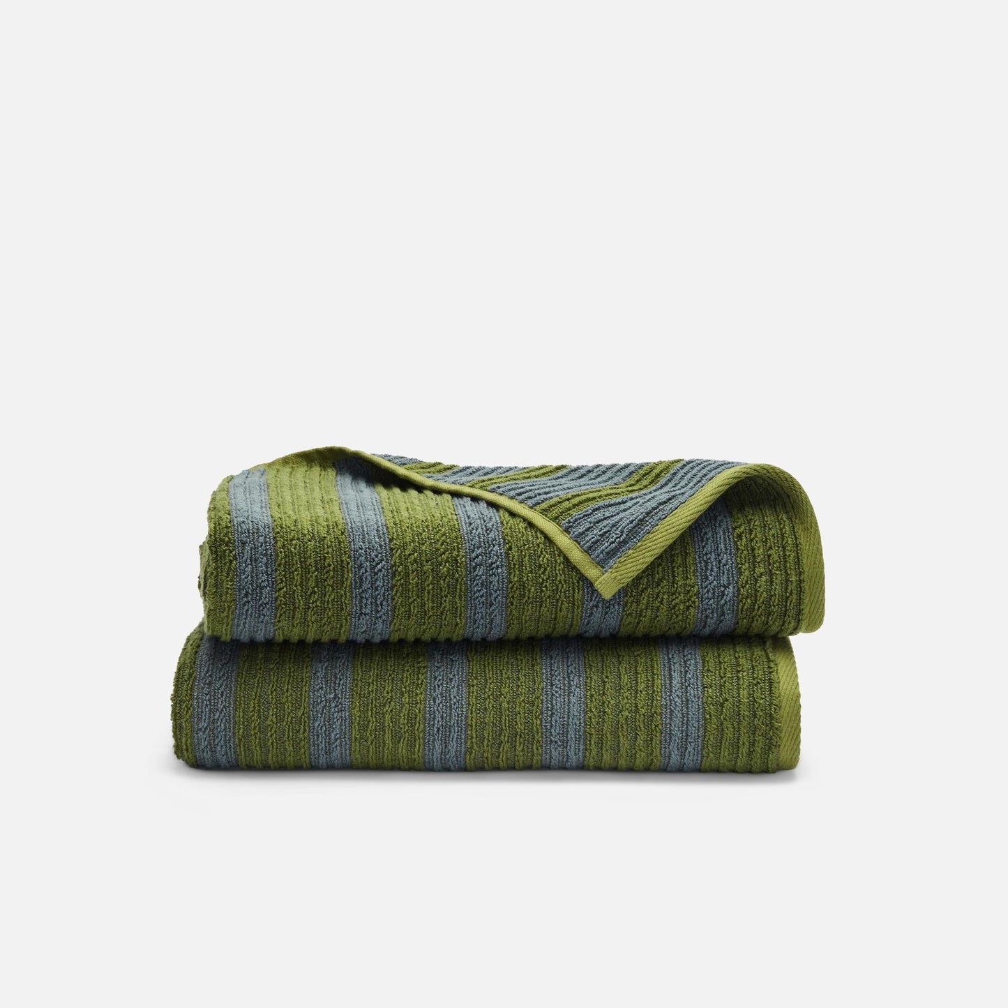 Ribbed Cotton TENCELTM Bath Towels Set of 2
