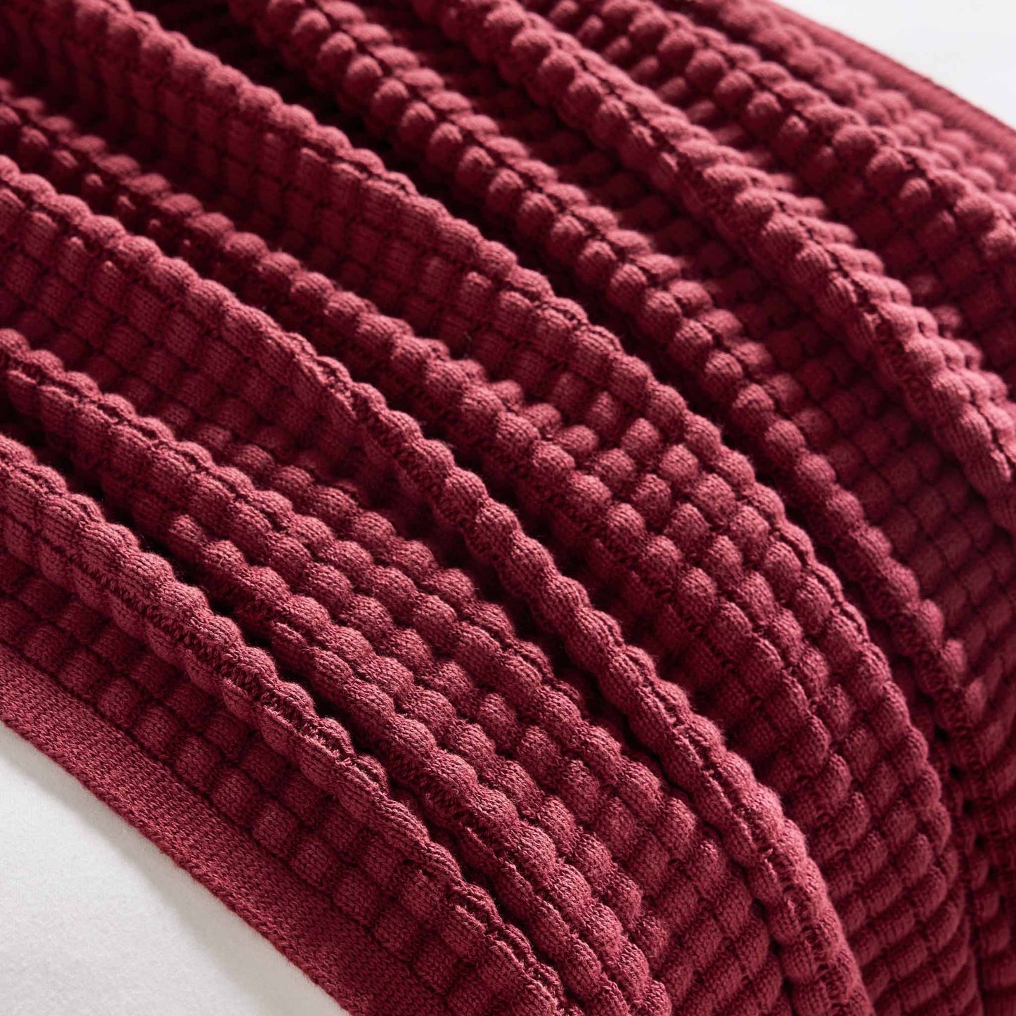 Grid Knit Cotton Throw Blanket - Last Call