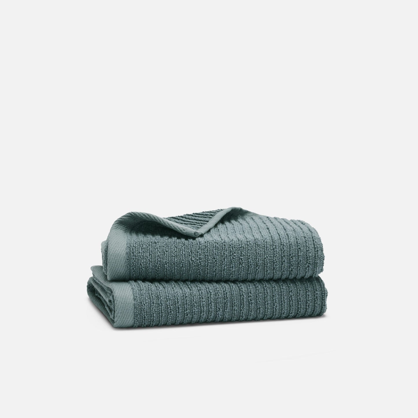 Ribbed Cotton TENCELTM Hand Towels Set of 2