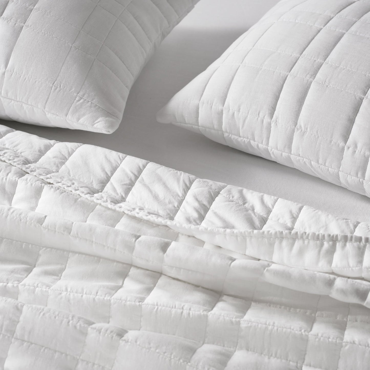 Washed European Linen Quilted Sham Set - Last Call
