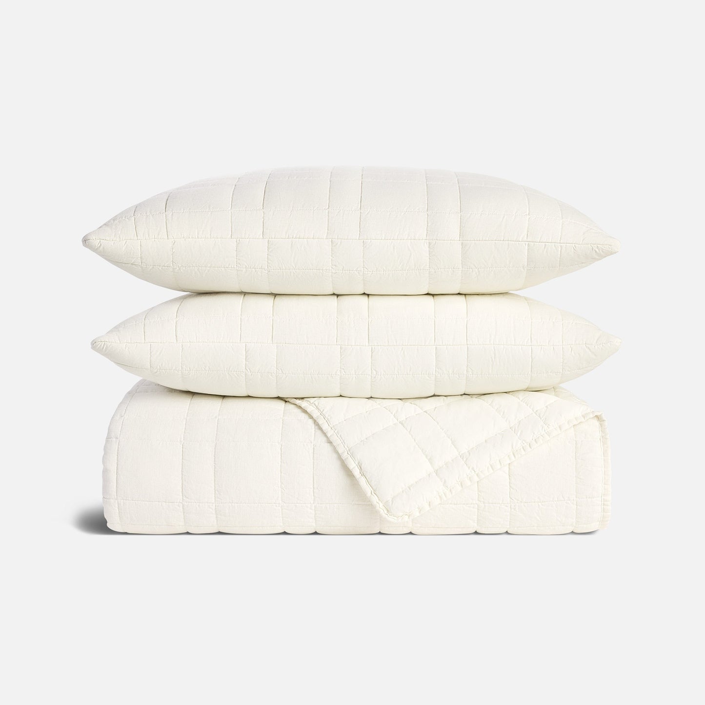 Washed European Linen Quilt Set