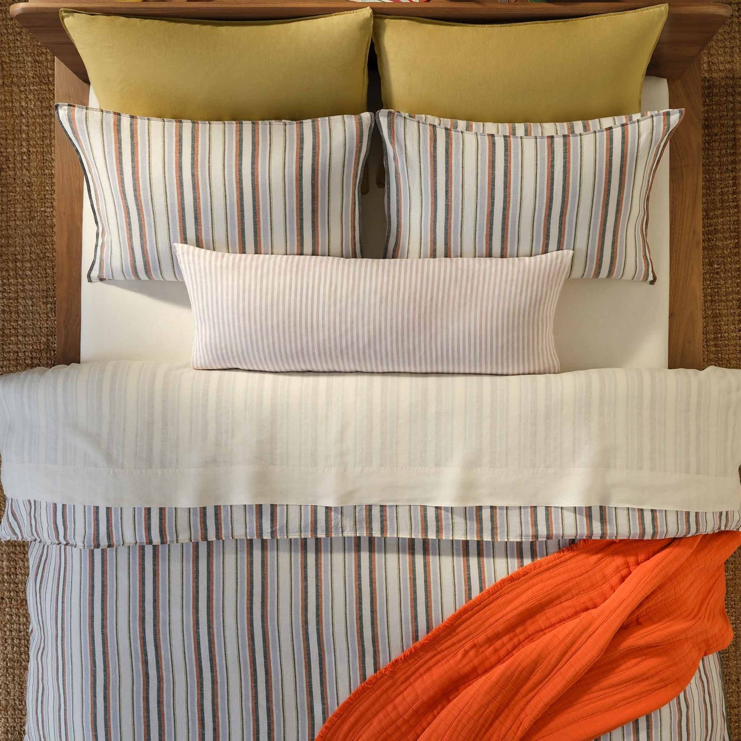 Washed European Linen Lumbar Pillow Cover