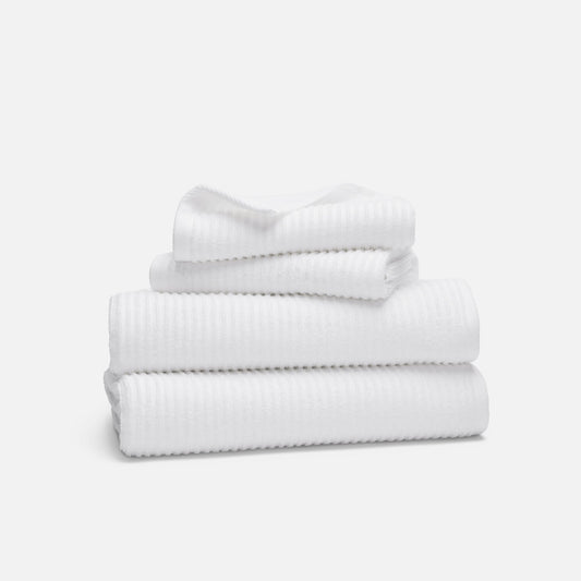 Ribbed Cotton TENCELTM Bath Towel Bundle