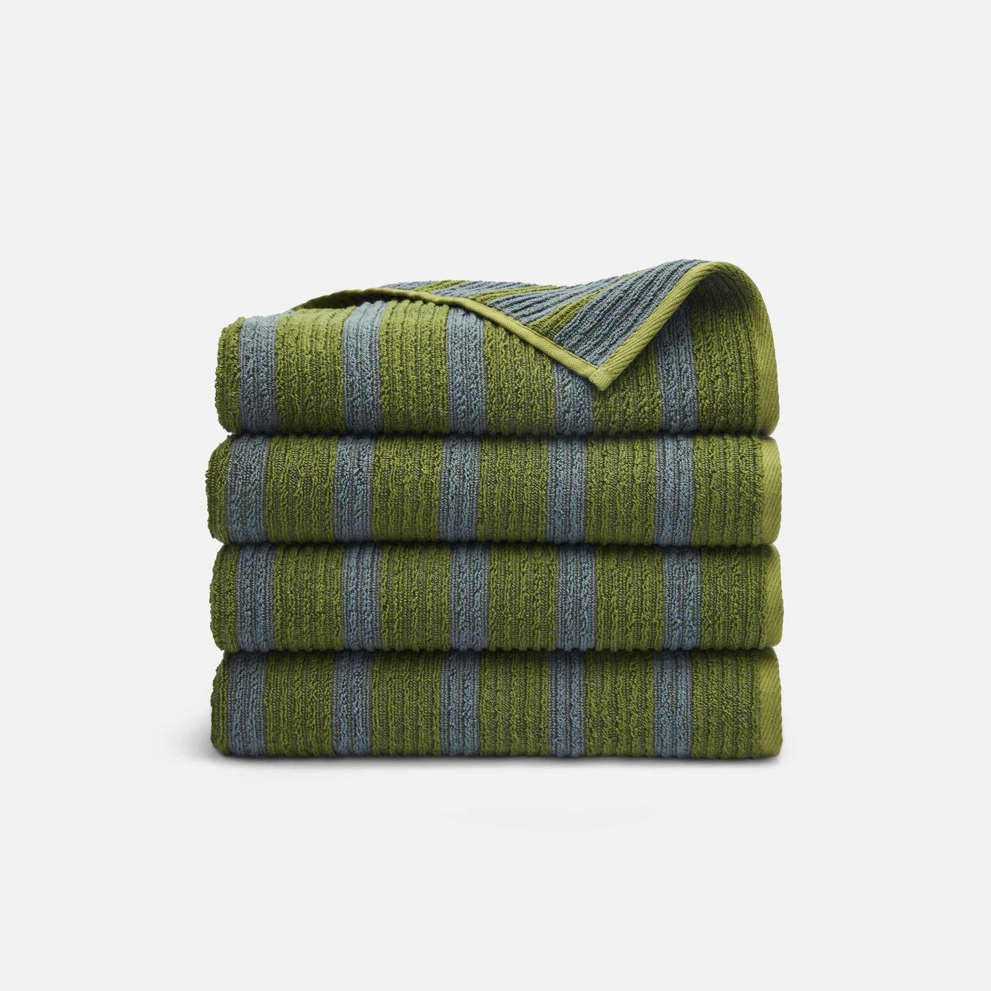 Ribbed Cotton TENCELTM Set of 4 Bath Towel Bundle