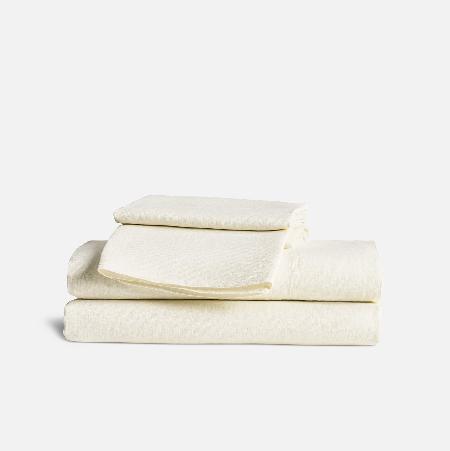 Set of 2 Washed European Linen Core Sheet Set Bundle