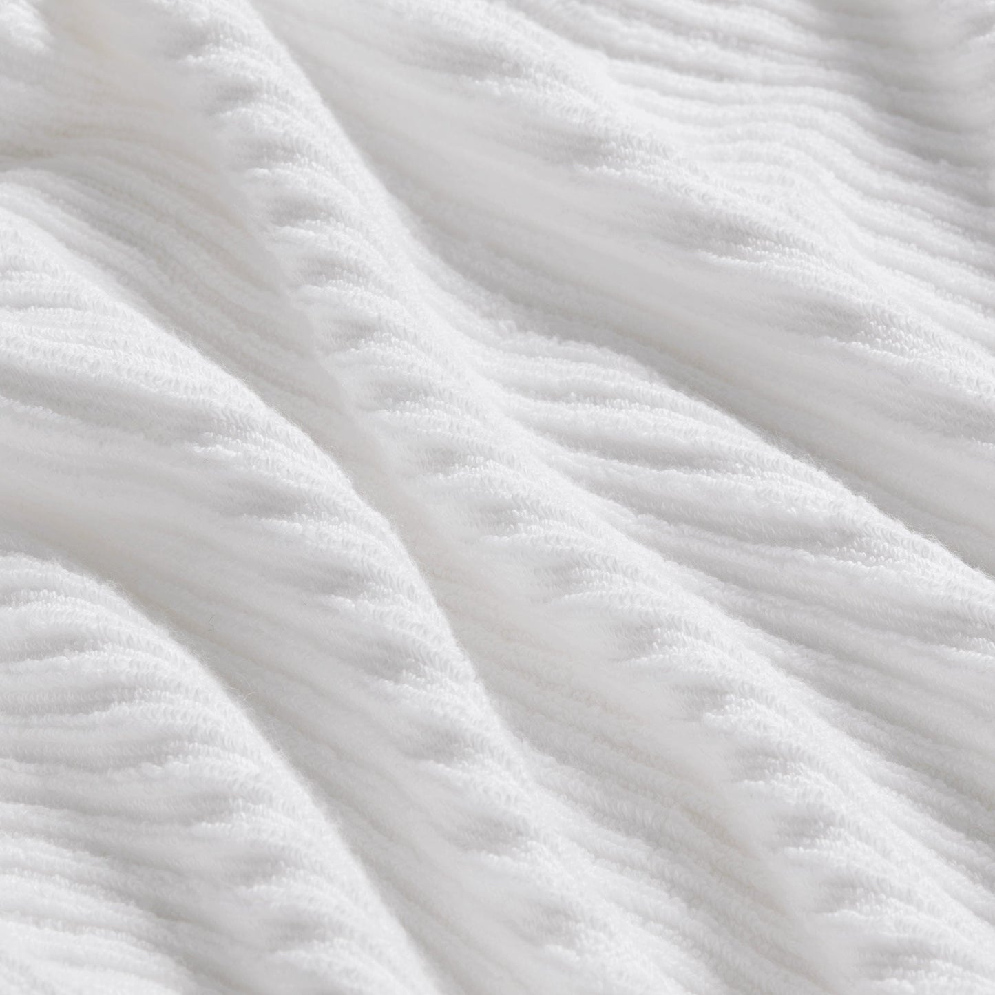 Ribbed Cotton TENCELTM Set of 4 Bath Towel Bundle