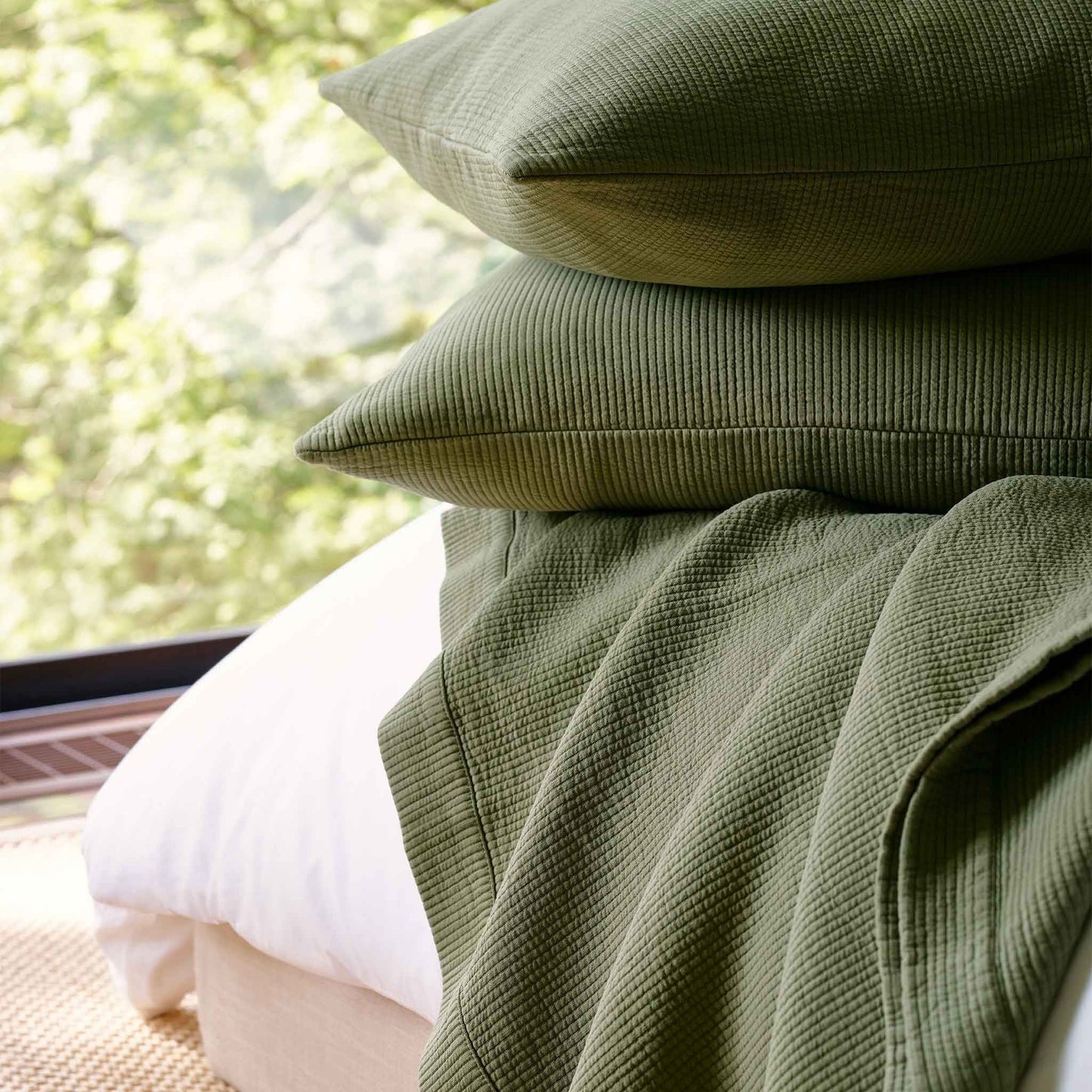 Ribbed Matelasse Sham Set