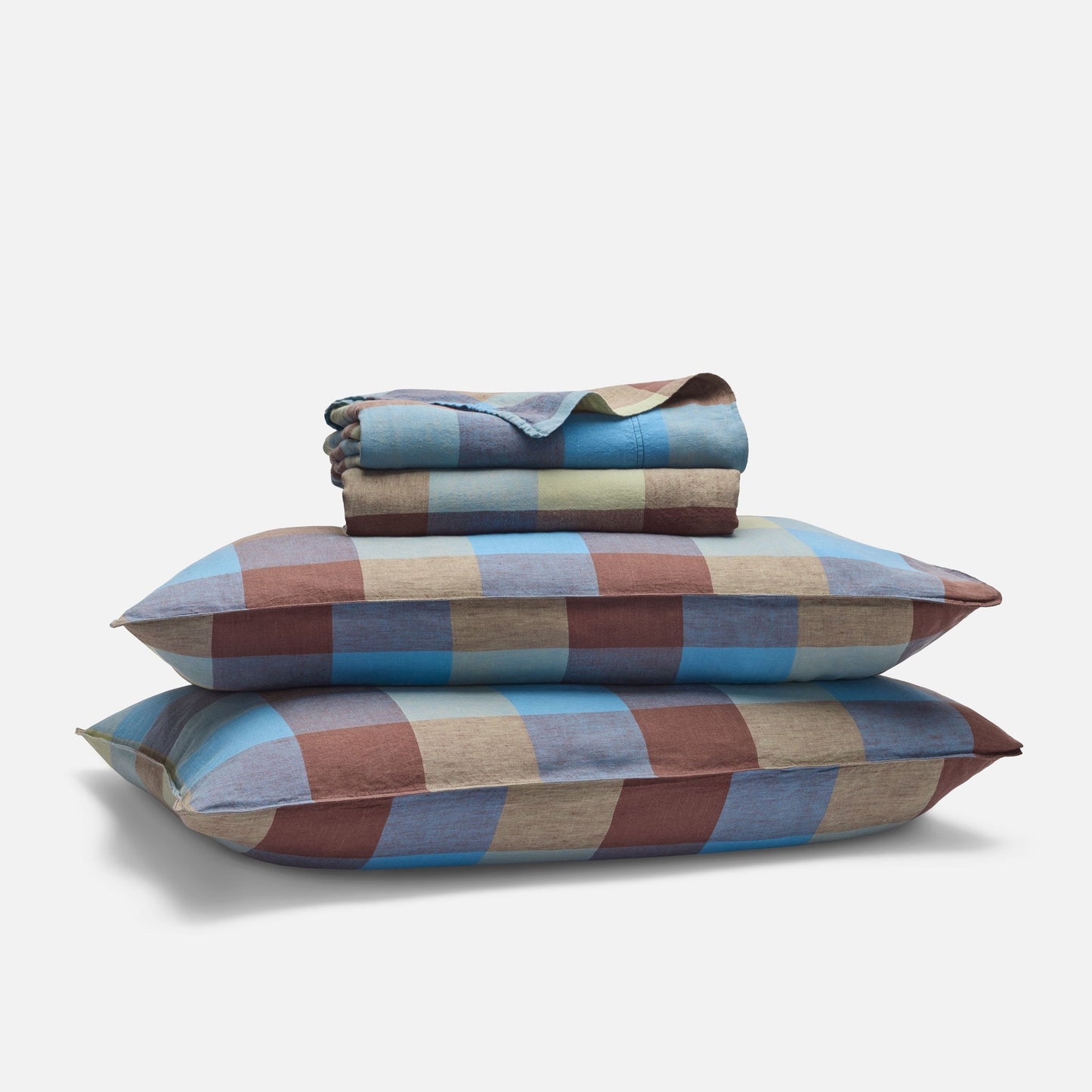 Set of 2 Washed European Linen Core Sheet Set Bundle