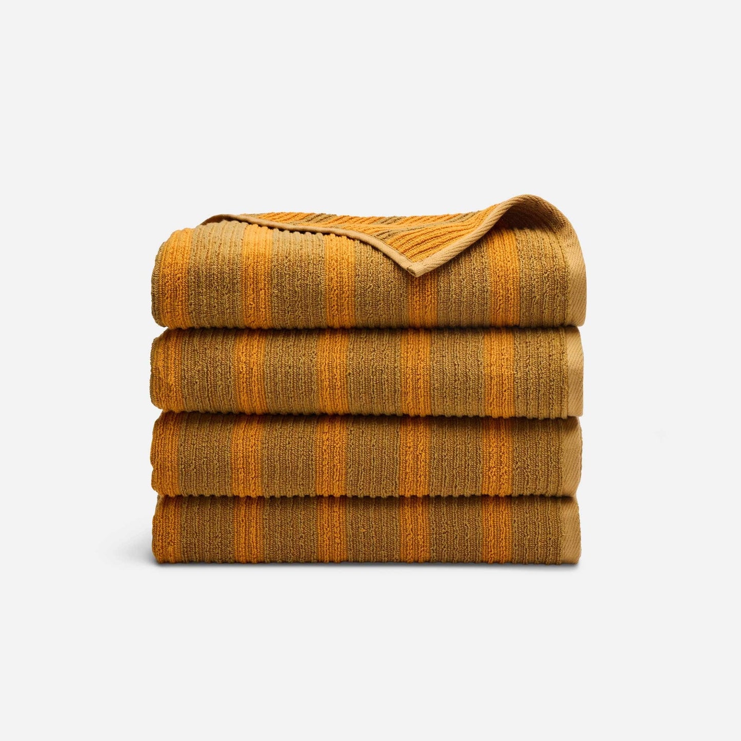 Ribbed Cotton TENCELTM Set of 4 Bath Towel Bundle