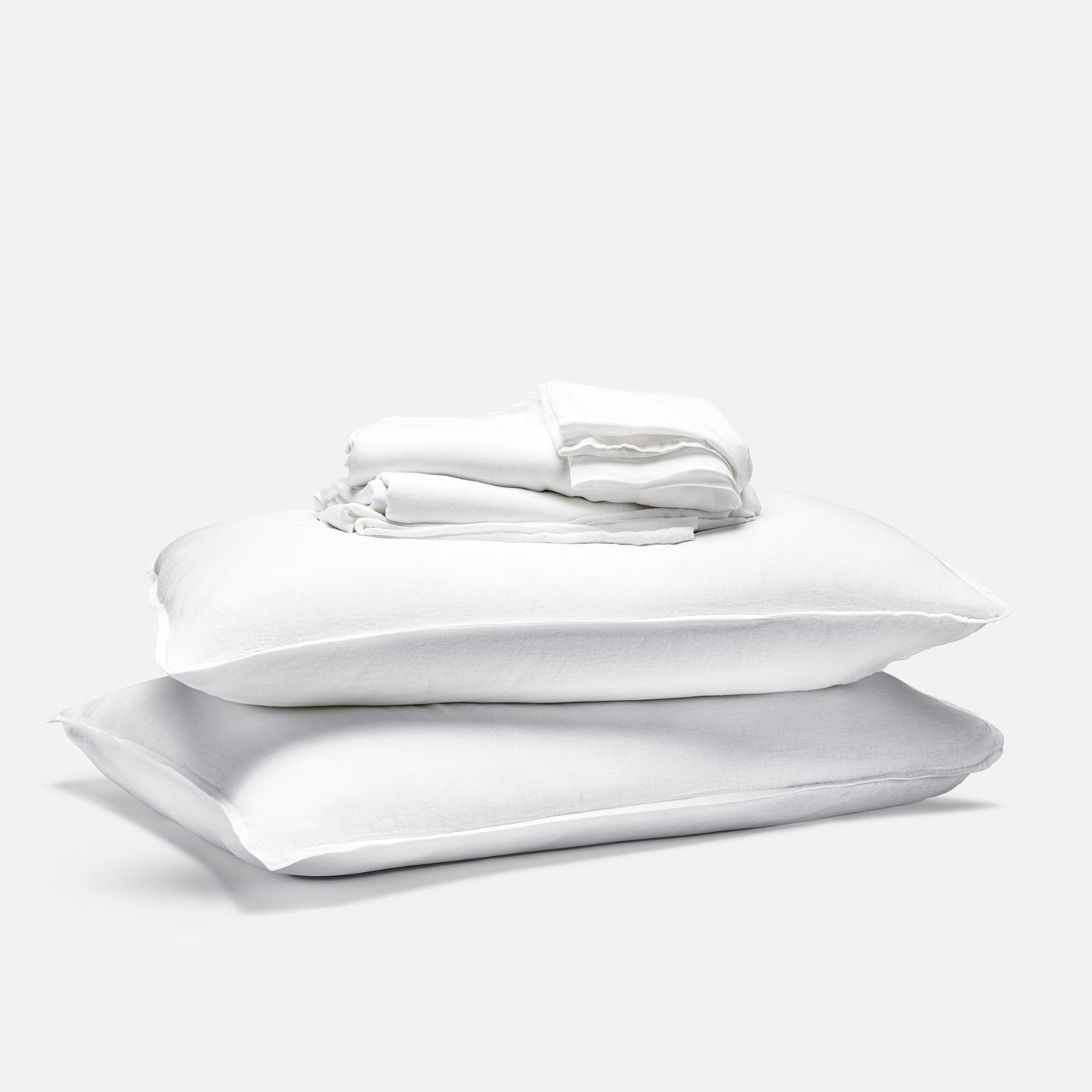 Set of 2 Washed European Linen Core Sheet Set Bundle