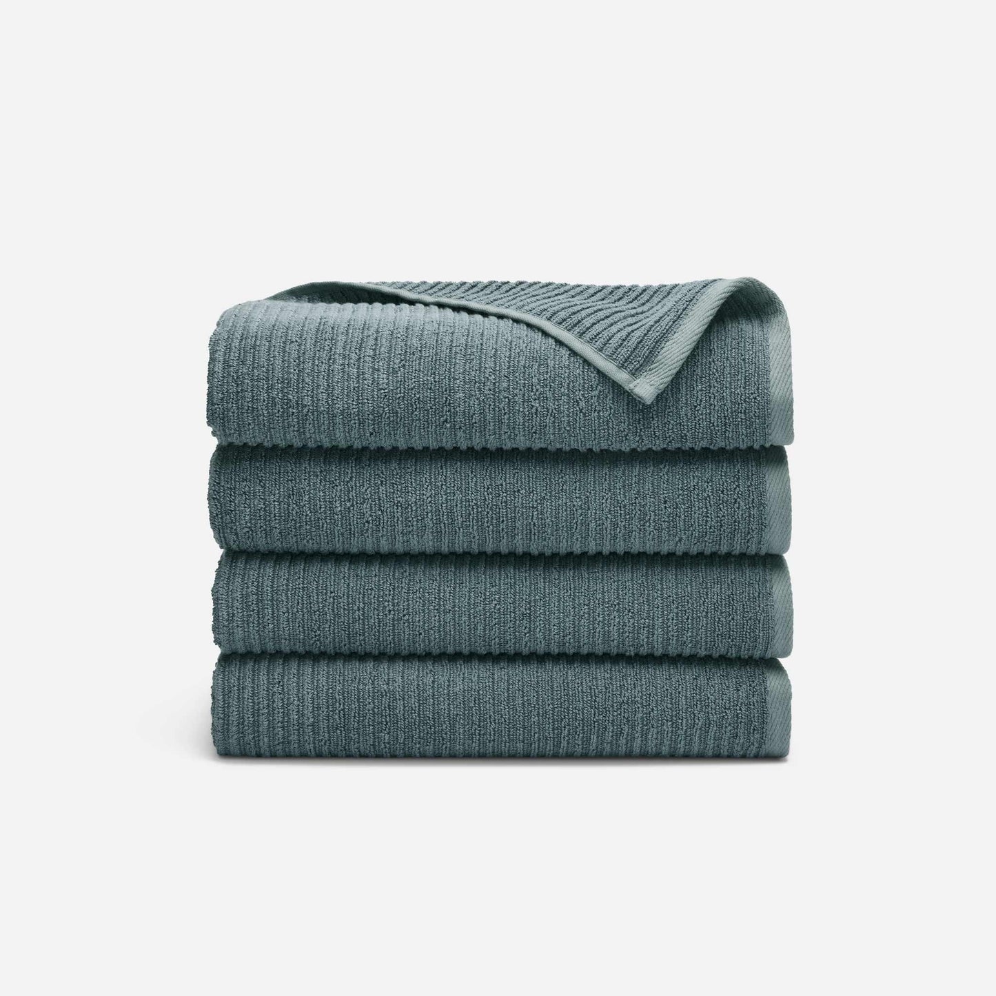 Ribbed Cotton TENCELTM Set of 4 Bath Towel Bundle