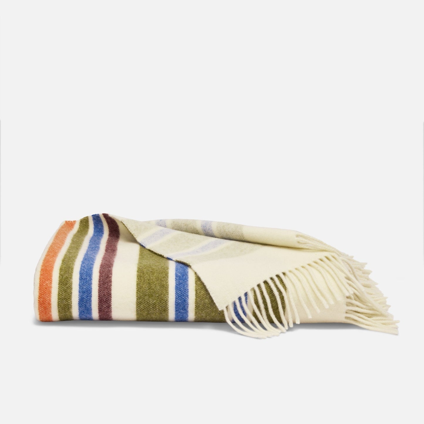 Striped Lambswool Throw Blanket