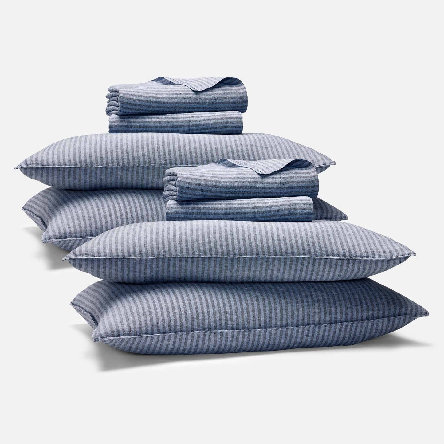 Set of 2 Washed European Linen Core Sheet Set Bundle