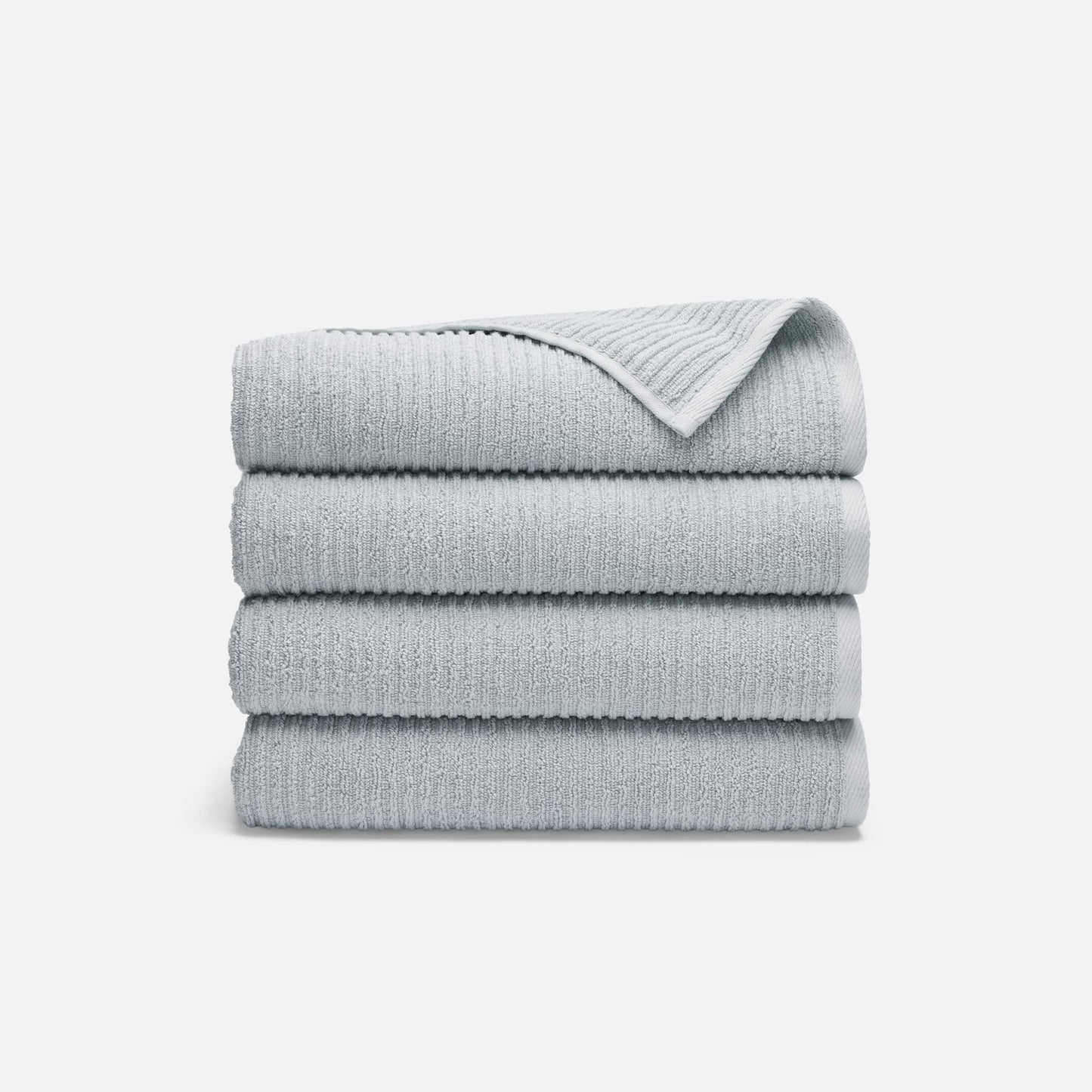 Ribbed Cotton TENCELTM Set of 4 Bath Towel Bundle