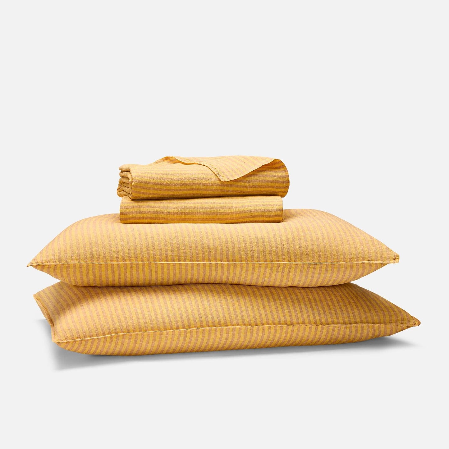 Set of 2 Washed European Linen Core Sheet Set Bundle