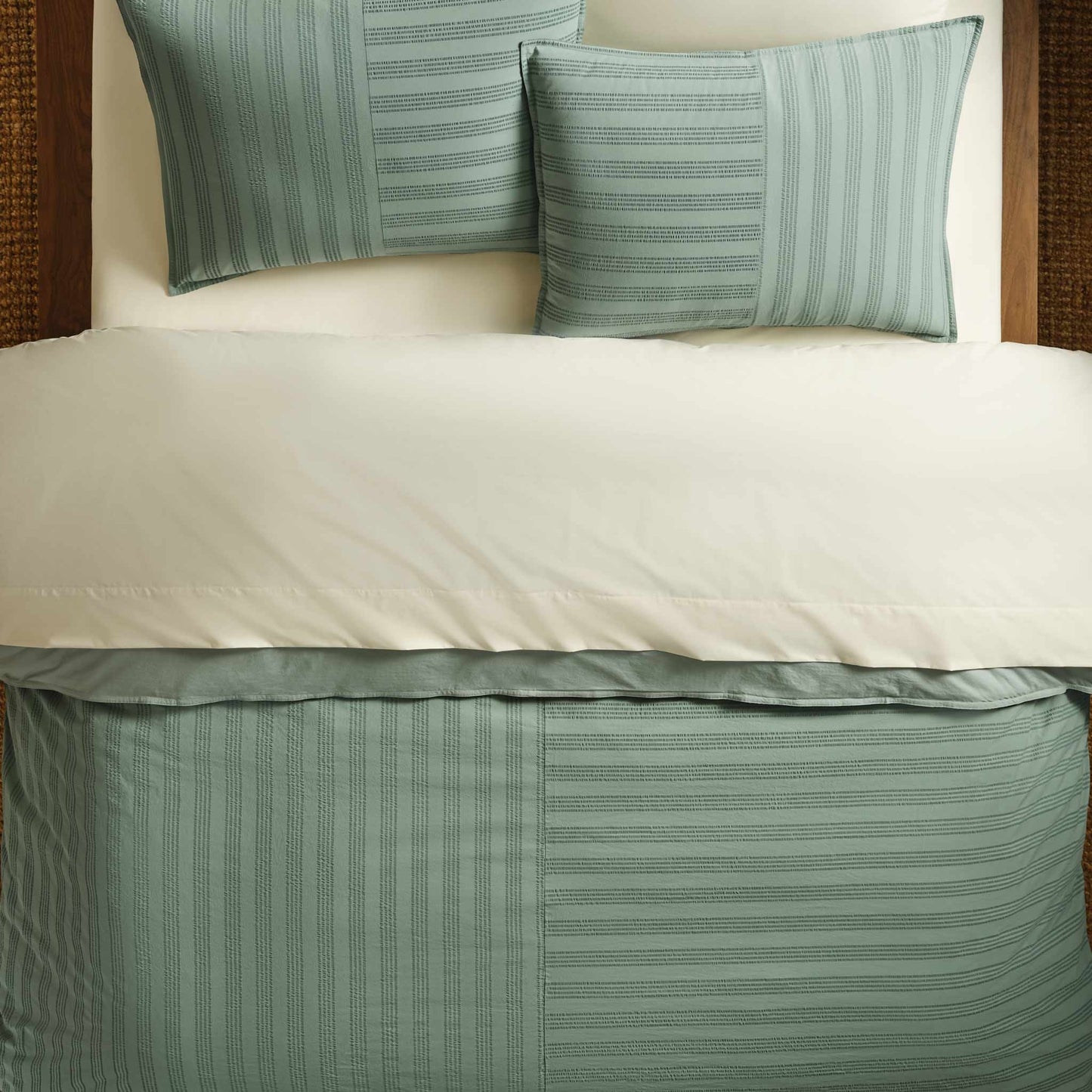 Seersucker Classic Percale Duvet Cover