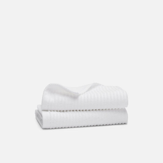 Ribbed Cotton TENCELTM Hand Towels Set of 2