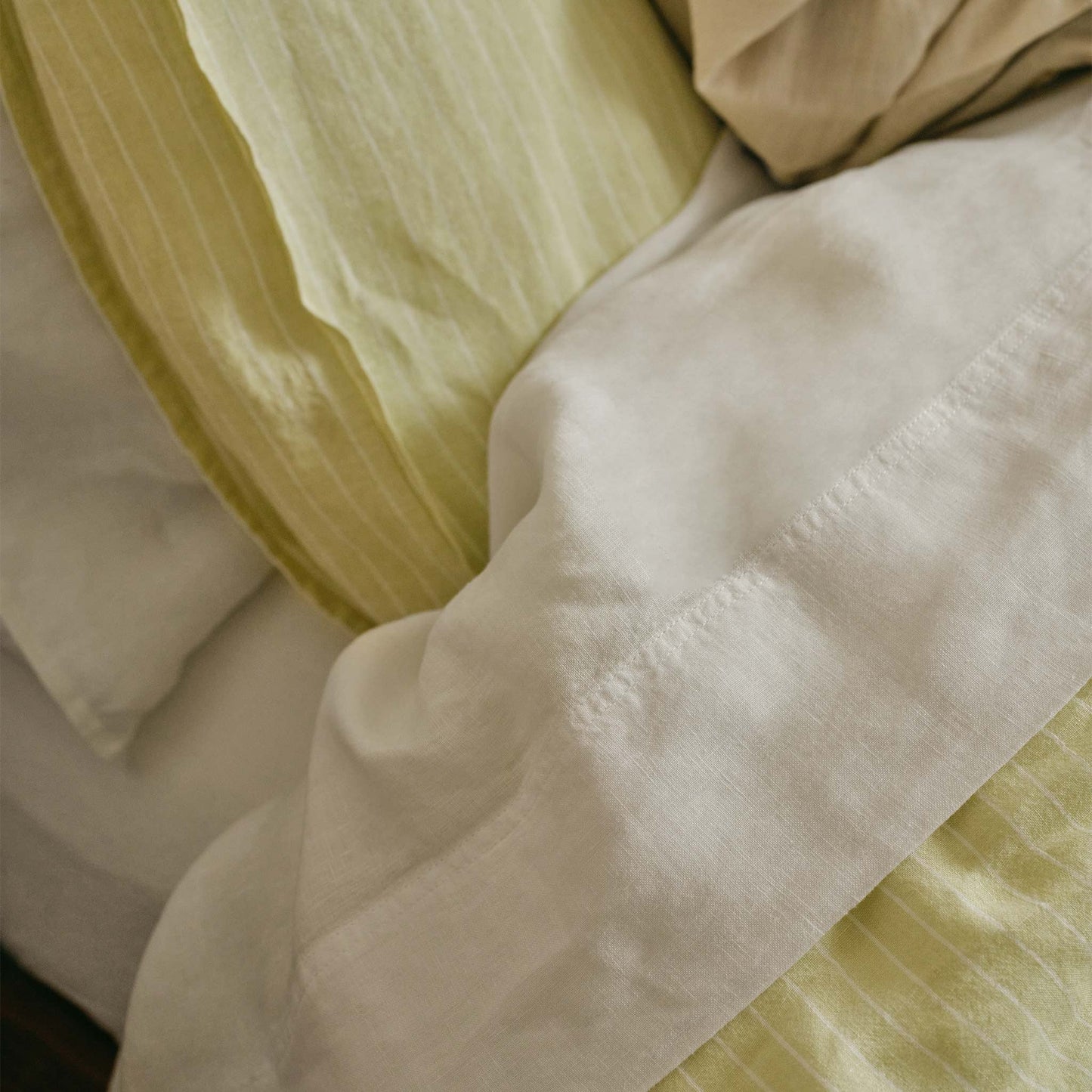 Set of 2 Washed European Linen Core Sheet Set Bundle