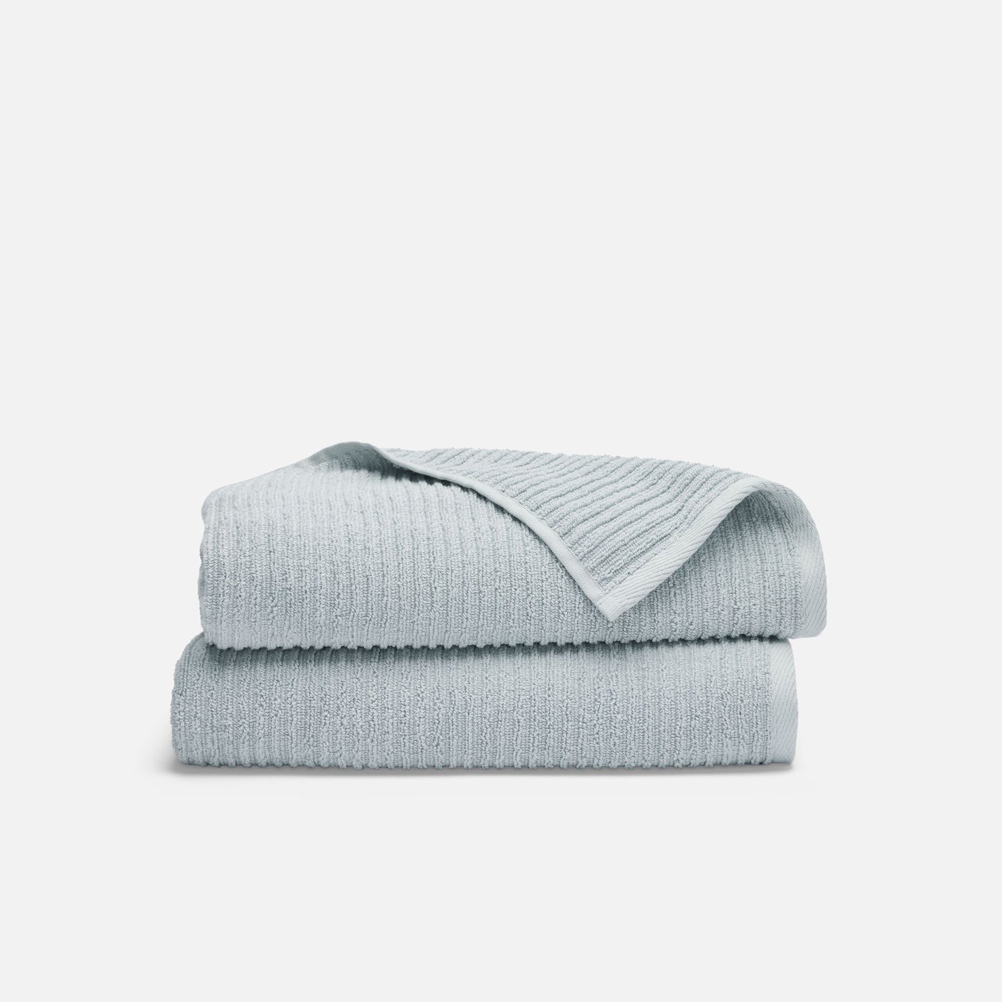 Ribbed Cotton TENCELTM Bath Towels Set of 2