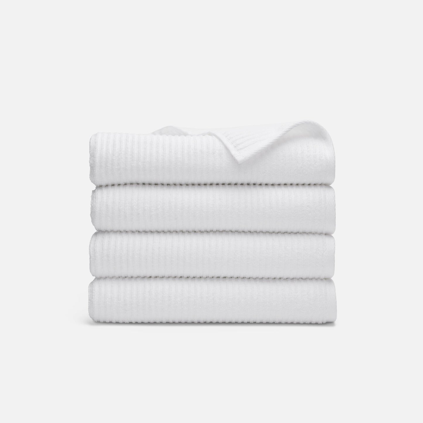 Ribbed Cotton TENCELTM Set of 4 Bath Towel Bundle